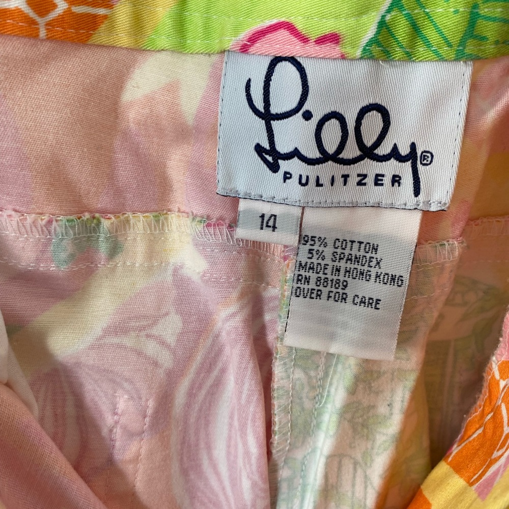 Lilly Pulitzer Print Capri Size 14 - Picture 4 of 11